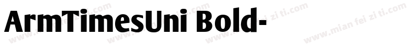 ArmTimesUni Bold字体转换